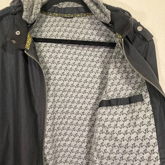 VON ZIPPER Black Removable Hood Bomber Utility Moto Streetwear Zip Up Jacket L - Picture 11 of 14